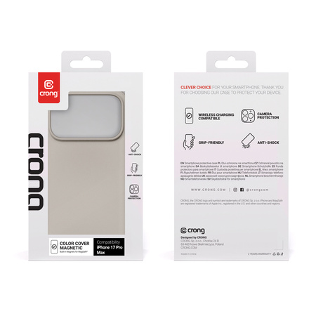 Crong Color Cover Magnetic - MagSafe iPhone 17 Pro Max Case (Stone Beige)