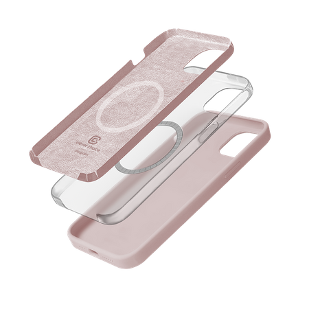 Crong Color Cover Magnetic - Funda MagSafe para iPhone 14 / 13 (rosa arena)