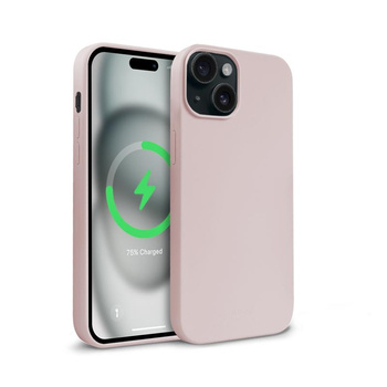 Crong Color Cover Magnetic - Θήκη MagSafe για iPhone 15 (ροζ άμμος)