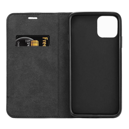 Funda Crong Folio - Funda con solapa magnética para iPhone 11 Pro Max (negra)