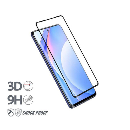 Crong 3D Armour Glass - 9H Full Glue gehärtetes Glas für den gesamten Bildschirm des Xiaomi Mi 10T Lite