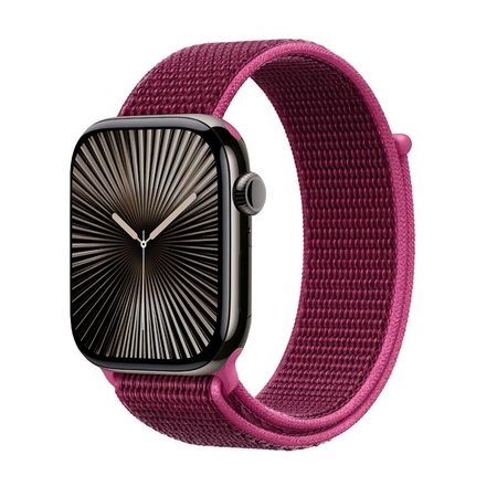 Pasek Crong Nylon do Apple Watch 42/41/40/38 mm Magenta Fusion Nylonowy Malinowy