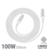 Crong Armor Link - 100W PD 5A USB-C to USB-C Cable 200cm (White)