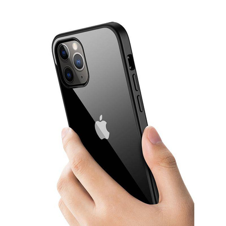 Průhledný kryt Crong - pouzdro pro iPhone 12 Pro Max (černé)