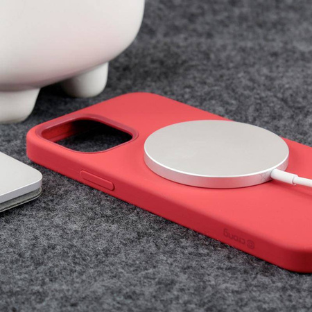 Crong Color Cover Magnetic - Etui iPhone 12 / iPhone 12 Pro MagSafe (czerwony)