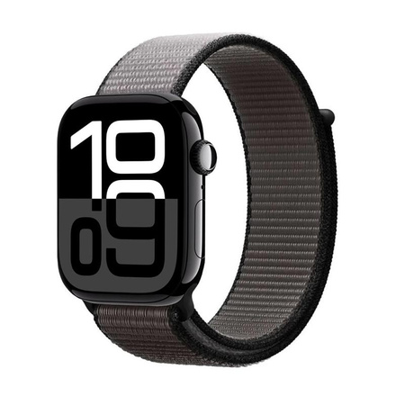 Crong Nylon - Correa deportiva para Apple Watch 44/45/46/49 mm (Night Grey)