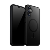 Crong Hybrid Matte Magnetic - MagSafe калъф за Samsung Galaxy A17 (черен)