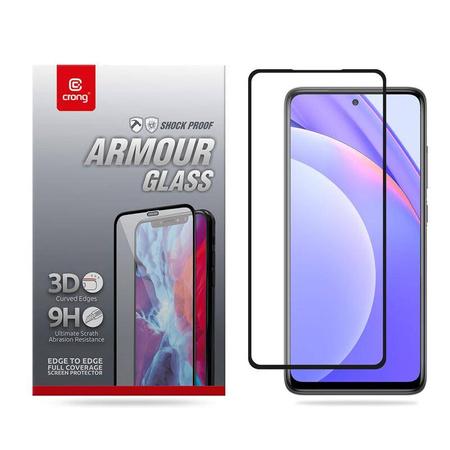 Crong 3D Armour Glass - 9H Full Glue tvrzené sklo pro celý displej telefonu Xiaomi Mi 10T Lite