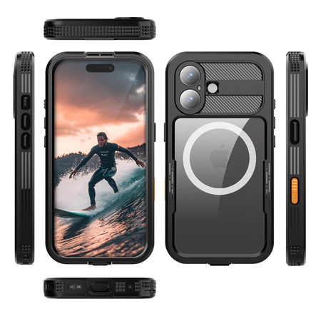 Crong Seal Cover - IP68 Waterproof Case for iPhone 17 (Black)