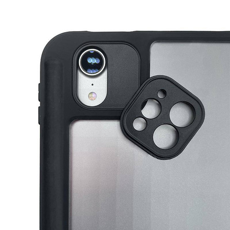 Crong PrimeFolio - Funda para iPad Air 11” M3 (2025) / iPad Air 11” M2 (2024) / iPad Air 10.9” (5-4 gen.) / iPad Pro 11" (2022-2021) (negro/transparente)