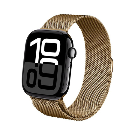 Crong Milano Steel - Milánský náramek pro Apple Watch 44/45/46/49 mm (růžové zlato)