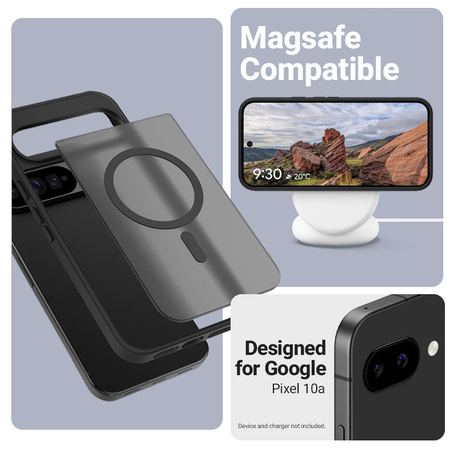 Crong Hybrid Matte Magnetic - MagSafe Case Google Pixel 10a (Black)
