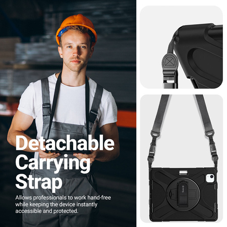 Crong Defender Plus - Panzertasche für iPad Air 11" M3 (2025) / M2 (2024) (schwarz)