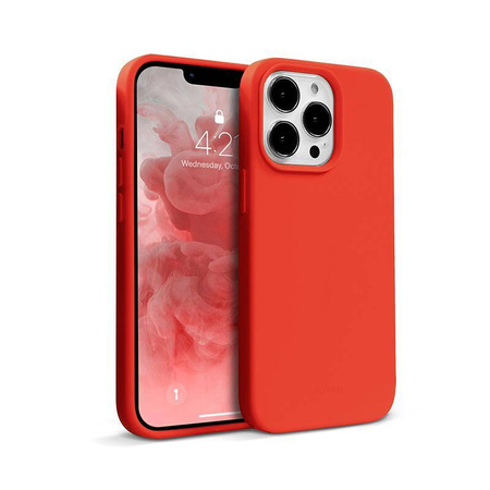 Crong Color Cover - Silikonhülle für iPhone 13 Pro (rot)