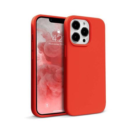 Crong Color Cover - Θήκη σιλικόνης για iPhone 13 Pro (κόκκινο)