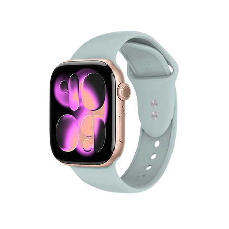 Pasek Crong Liquid do Apple Watch 49/46/45/44 mm Miętowy Silikonowy