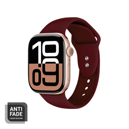 Crong Liquid - Pasek do Apple Watch 38/40/41/42 mm (bordowy)