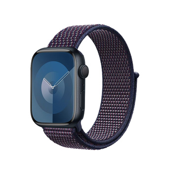 Crong Nylon - Sportovní řemínek pro Apple Watch 42/44/45/49 mm (Půlnočně modrá)