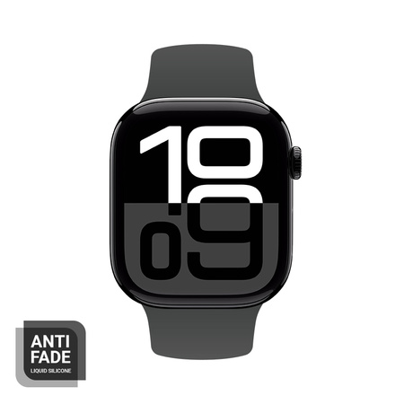 Pasek Crong Liquid do Apple Watch 49/46/45/44 mm Grafitowy Silikonowy