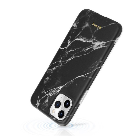 Crong Marble Case - pouzdro pro iPhone 11 Pro (černé)