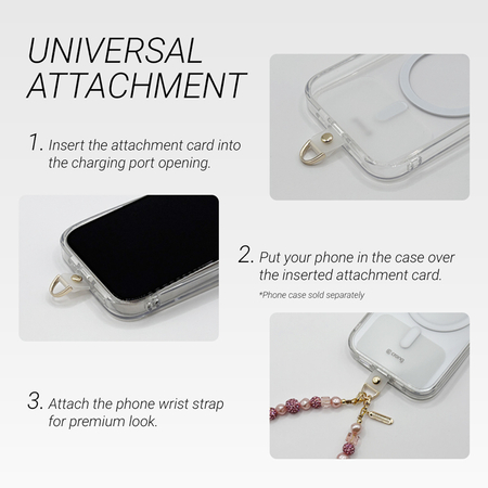 Přívěsek na telefon Crong - Přívěsek na telefon na šňůrku (mramorové korálky)