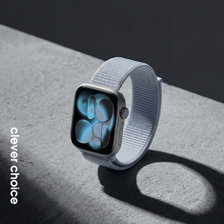 Crong Nylon - Спортна каишка за Apple Watch 38/40/41/42 мм (студено синя)