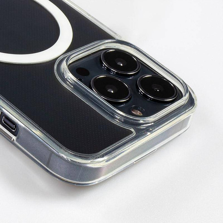Etui Crong Clear MAG Cover do iPhone 13 Mini MagSafe Przezroczyste Plecki