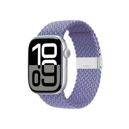 Crong Wave Band – Pleciony pasek do Apple Watch 38/40/41/42 mm (fioletowy)
