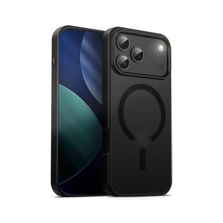 Crong Hybrid Frost MAG Cover - MagSafe iPhone 17 Pro Max Hülle (Schwarz)