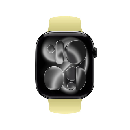 Pasek Crong Liquid do Apple Watch 42/41/40/38 mm Słomkowy Silikonowy