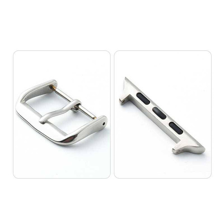 Crong Noble Band – Correa de cuero natural para Apple Watch 38/40/41/42 mm (Moka)