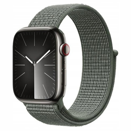 Crong Nylon - sportovní řemínek pro Apple Watch 38/40/41/42 mm (vojenská zelená)