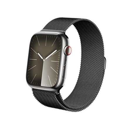 Crong Milano Steel - Edelstahlarmband für Apple Watch 42/44/45/49 mm (graphit)