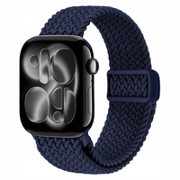 Crong Wave Band - Плетена каишка за Apple Watch 38/40/41/42 мм (тъмносин)
