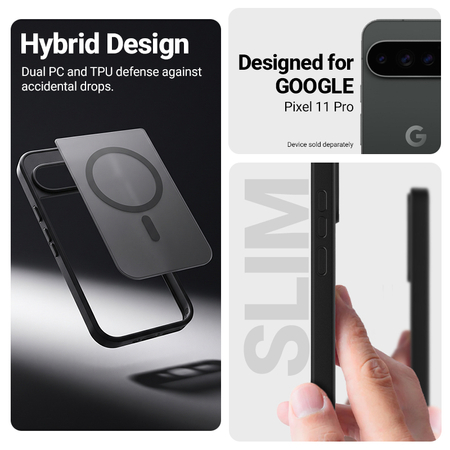 Etui CRONG Hybrid MATTE™ Magnetic MagSafe do Google Pixel 11 Pro czarne