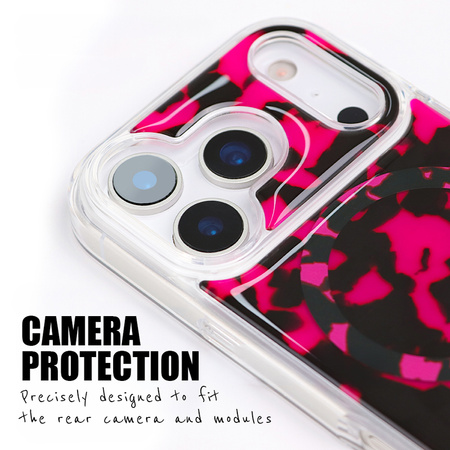 Etui Crong Deluxe MAG Cover do iPhone 17 Pro Max MagSafe Pink Tortoise Różowe Kobiece