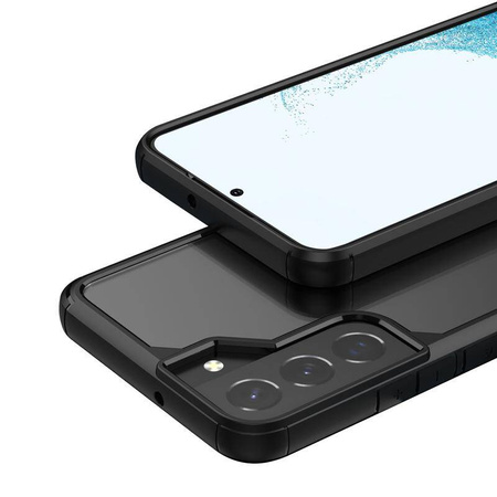 Etui Crong Hybrid Clear Cover do Galaxy S22 Plus Bezbarwne Plecki Black