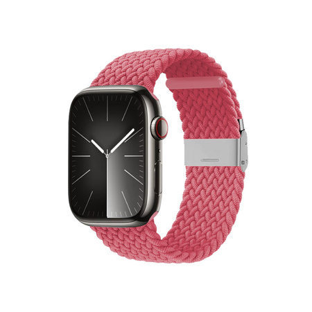 Crong Wave Band - Pletený řemínek pro Apple Watch 38/40/41 mm (růžový)