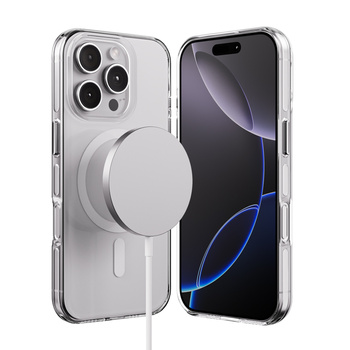 Crong Clear MAG Pro - Funda iPhone 16 Pro Max MagSafe (transparente)