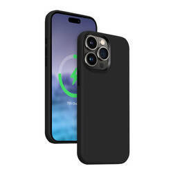 Crong Color Cover LUX Magnetic - iPhone 15 Pro MagSafe Tasche (schwarz)