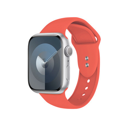 Pasek Crong Liquid do Apple Watch 42/41/40/38 mm Koralowy Silikonowy