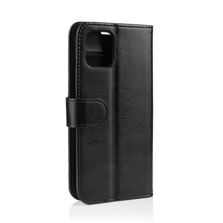 Crong Booklet Wallet - iPhone 11 Pro Max case with pockets + stand function (black)