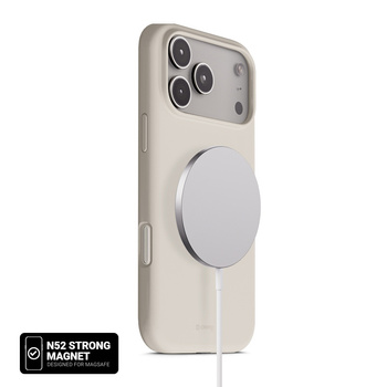 Crong Color Cover Magnetic - Custodia MagSafe per iPhone 17 Pro Max (Beige Pietra)