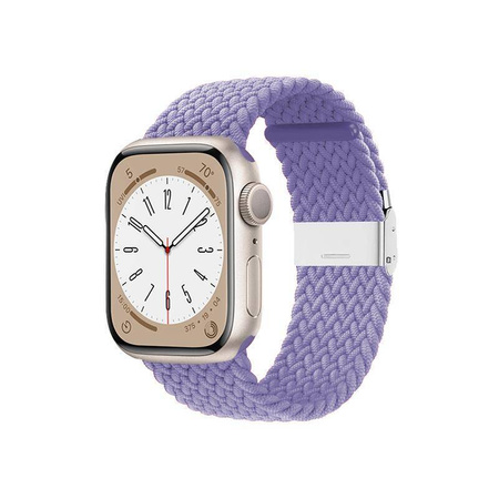 Crong Wave Band - Pletený řemínek pro Apple Watch 38/40/41 mm (fialový)