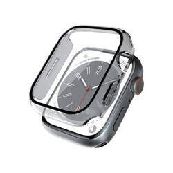 Υβριδική θήκη ρολογιού Crong - Θήκη με γυαλί για Apple Watch 45mm (Clear)