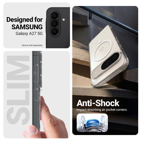 Crong Hybrid Clear Magnetic - MagSafe tok Samsung Galaxy A27 5G (átlátszó)
