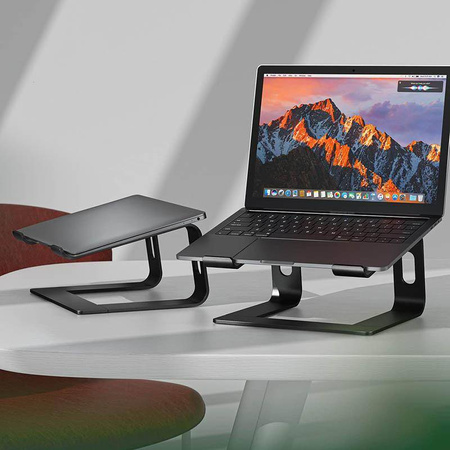 Crong AluBench - Aluminum laptop stand (black)