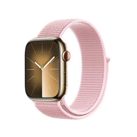 Crong Nylon - Opaska sportowa do Apple Watch 38/40/41/42 mm (Powder Pink)