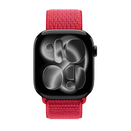 Crong Nylon - Спортна каишка за Apple Watch 38/40/41/42 мм (червена фузия)