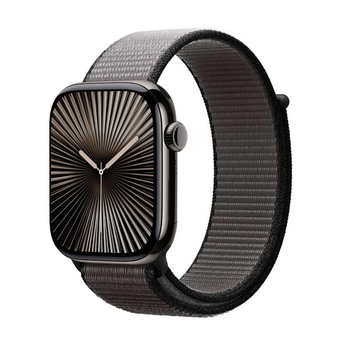 Correa deportiva Crong de nailon para Apple Watch de 44/45/46/49 mm (gris noche)